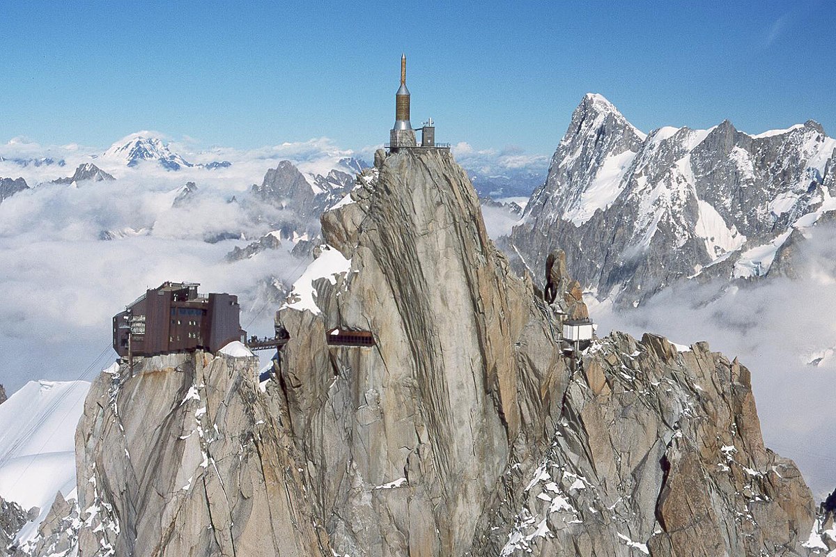 Aiguille du Midi, in the heart of very high mountain
