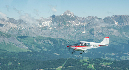 Panoramic flight over the Mont-Blanc massif