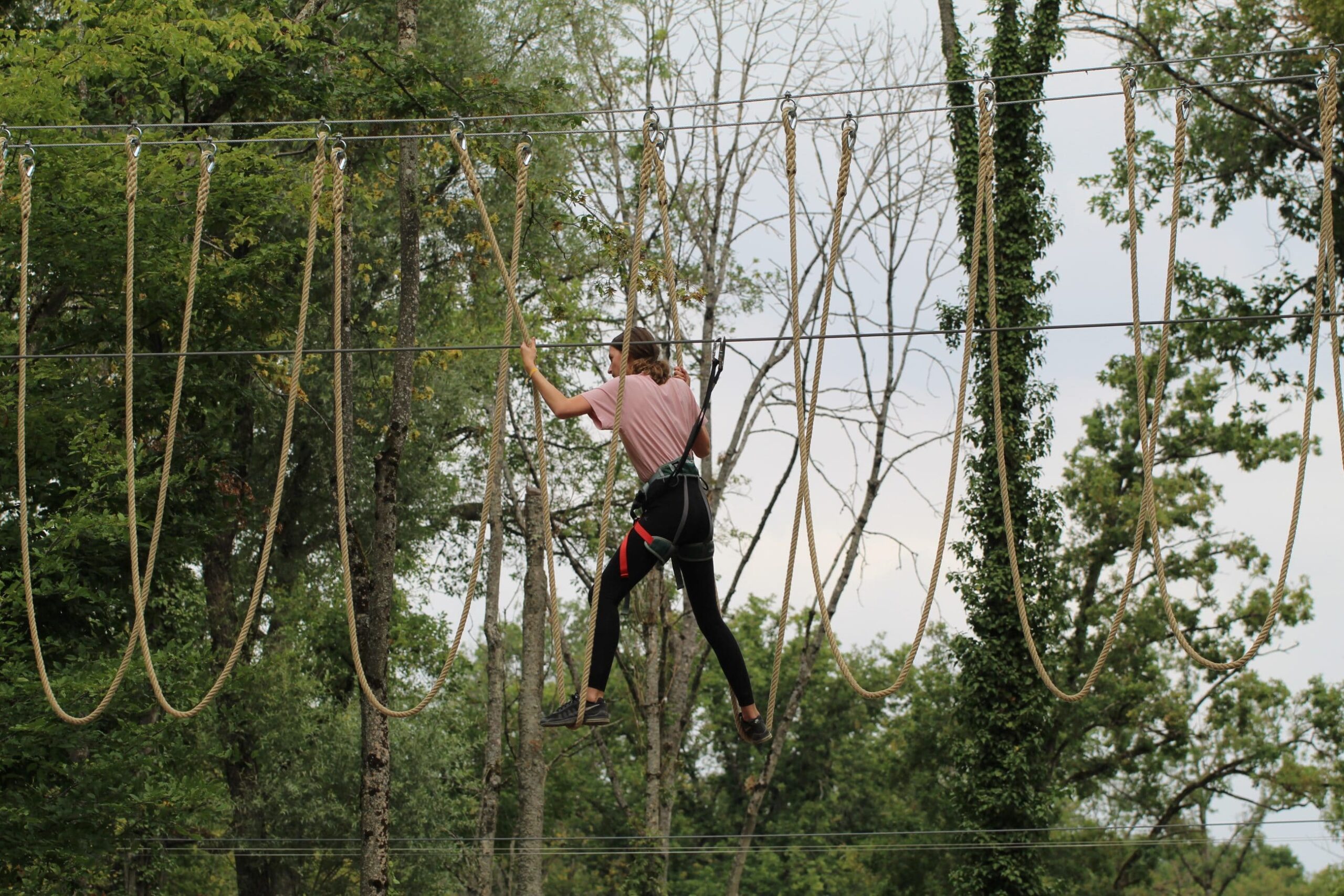Treetop adventure course